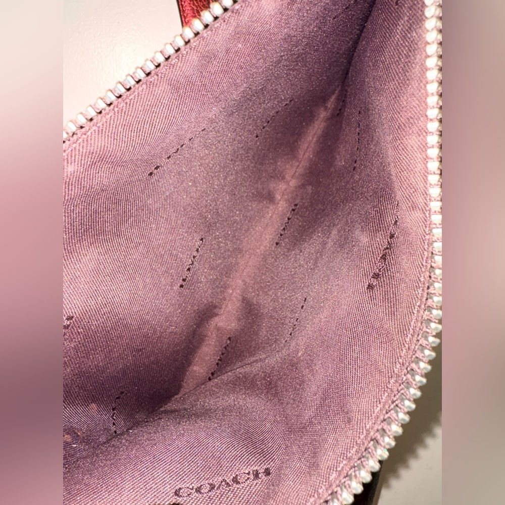 ✨ Coach Metallic Raspberry Day Tote & Matching Pouch Set ✨ C0869 - Picture 11 of 14